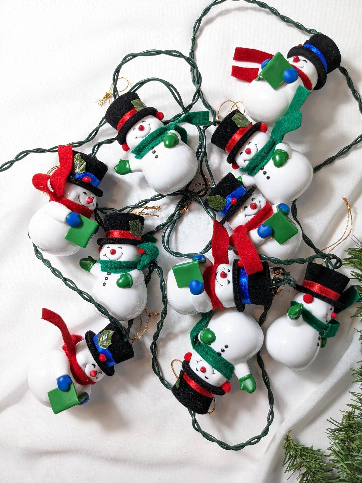 Vintage GE Happy Snowman Christmas Lights