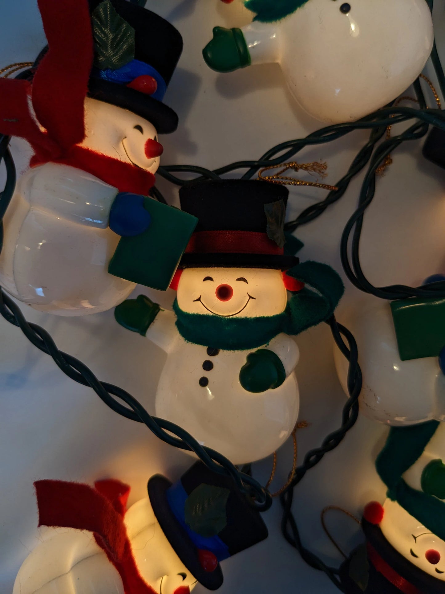 Vintage GE Happy Snowman Christmas Lights