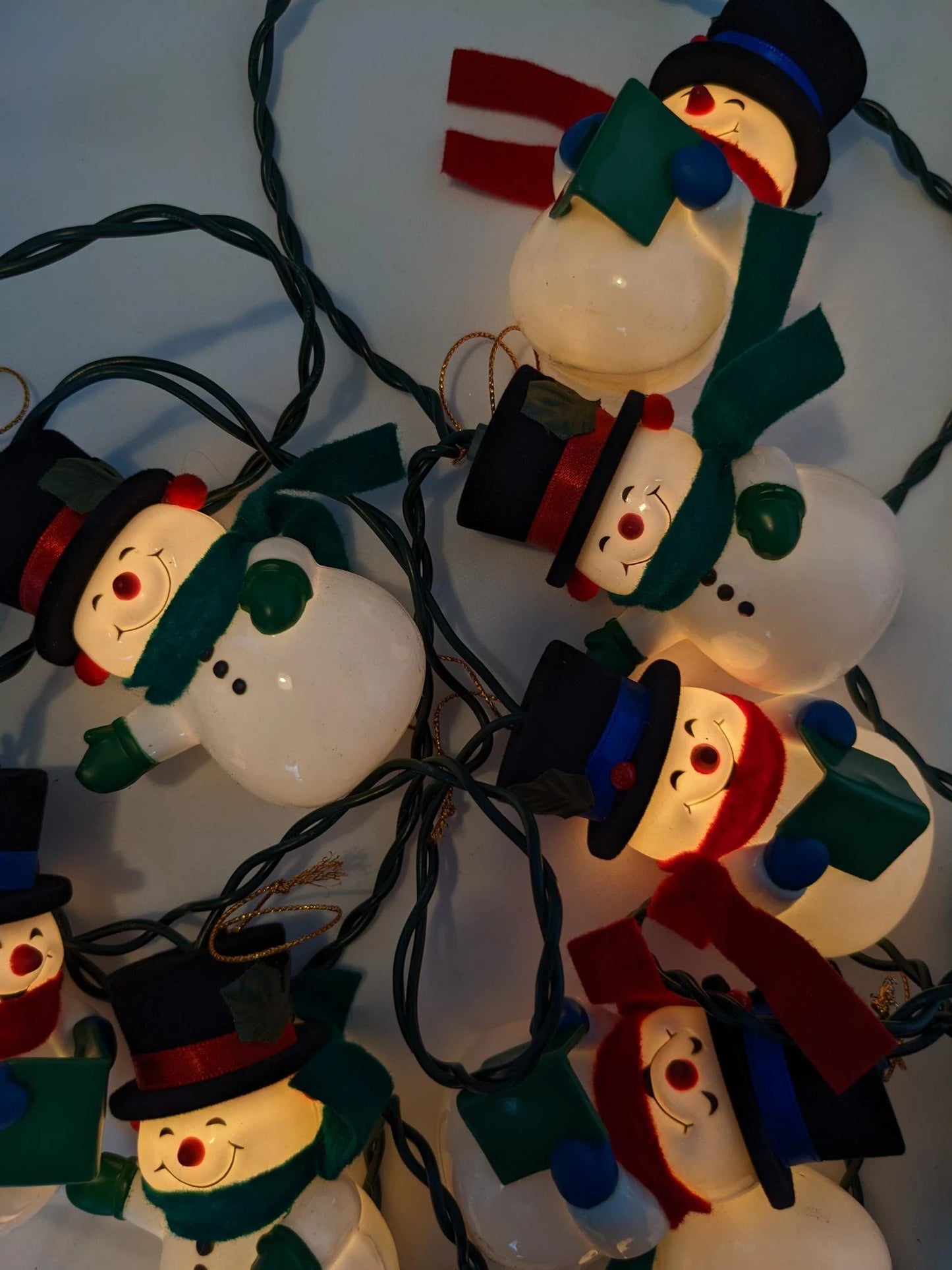 Vintage GE Happy Snowman Christmas Lights