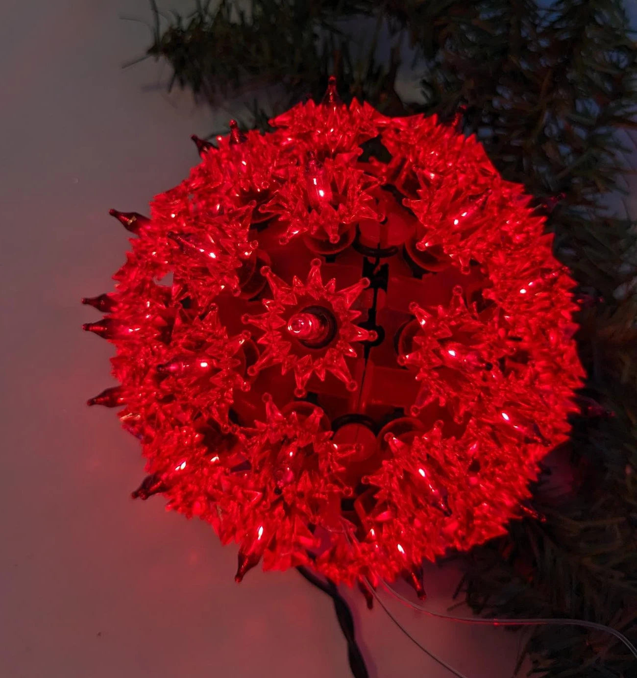 Vintage GE Red Sphere Christmas Light