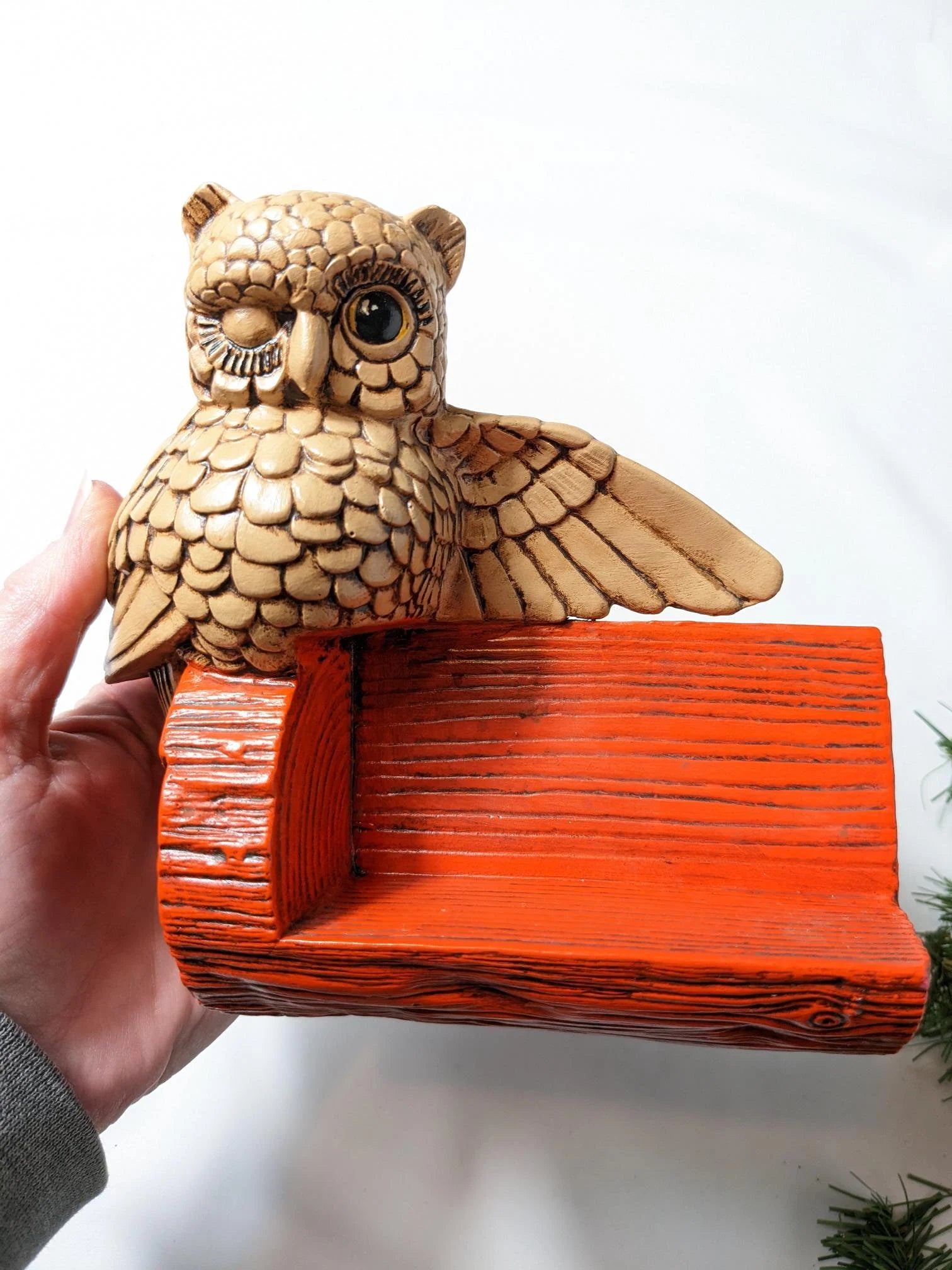 1970's Vintage Owl Business Card Holder