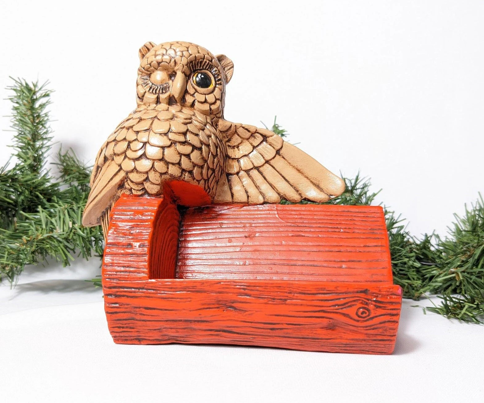 1970's Vintage Owl Business Card Holder