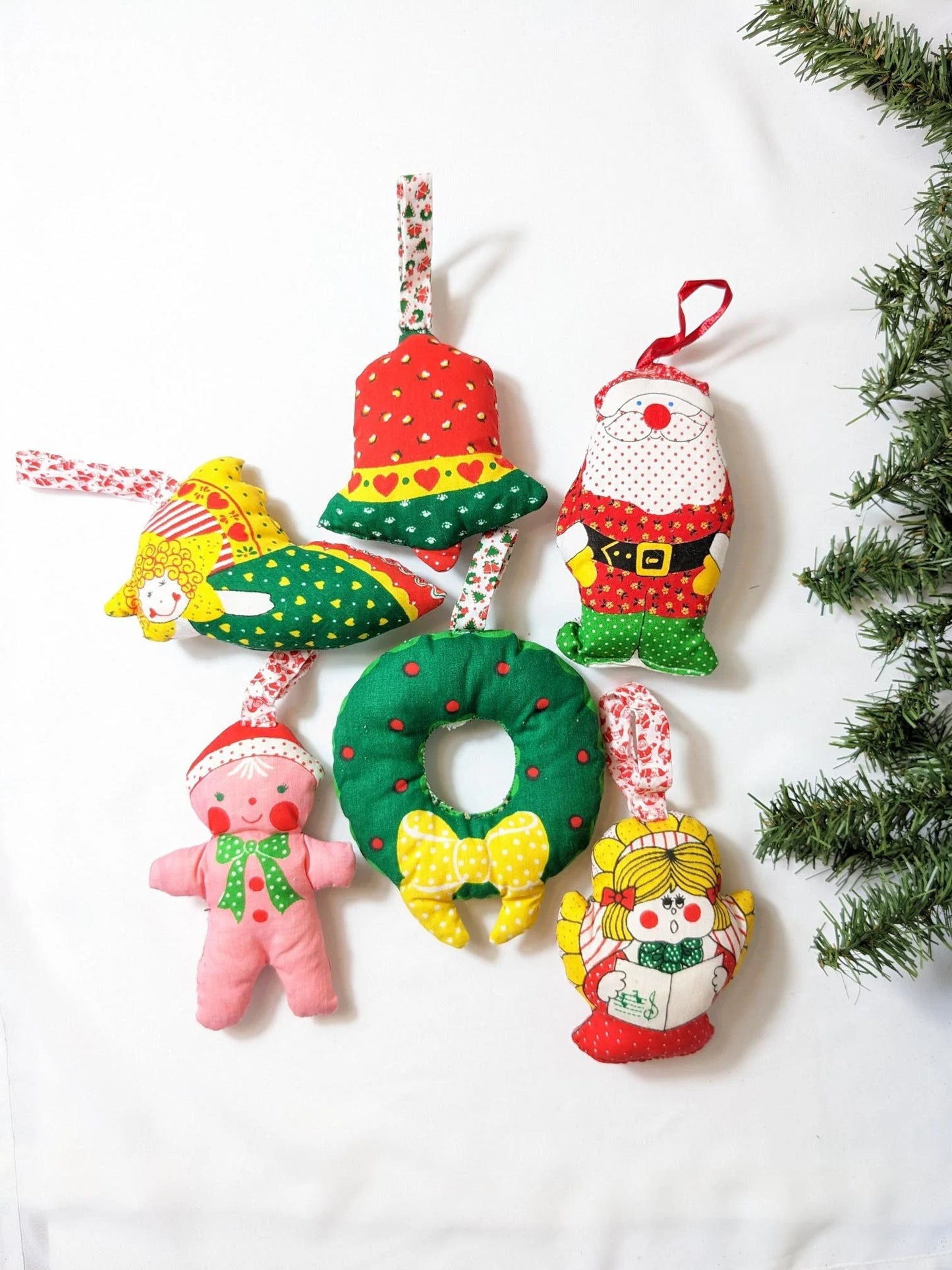 Vintage Stuffed 1970's Christmas Ornaments