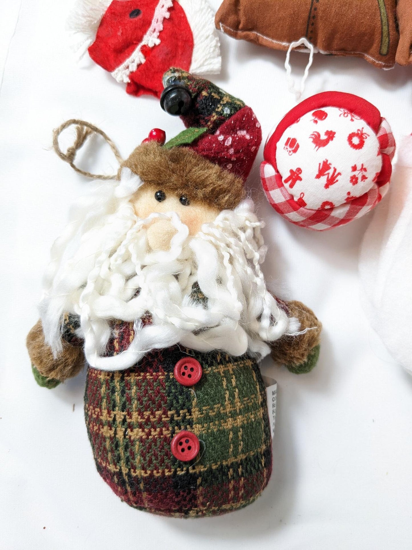 Vintage Handmade Stuffed Christmas Ornaments