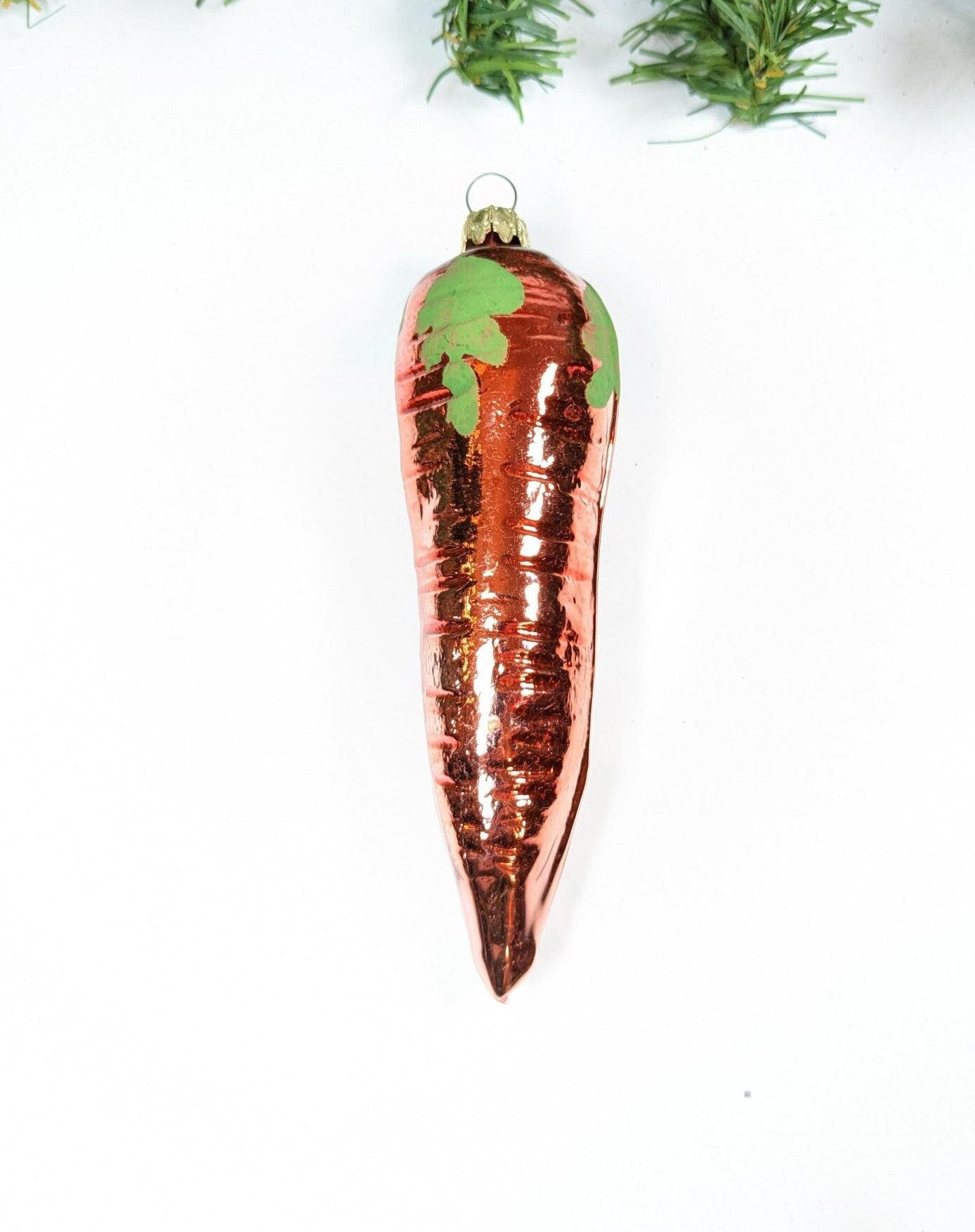 Kurt Adler Large Carrot Glass Christmas Ornament