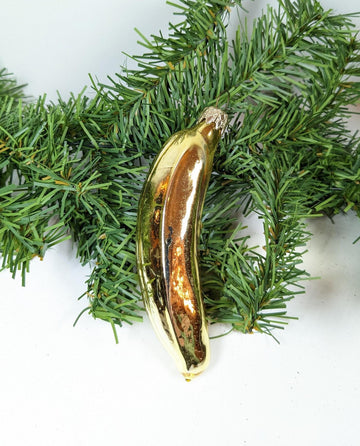 Banana Kurt Adler Glass Christmas Ornament