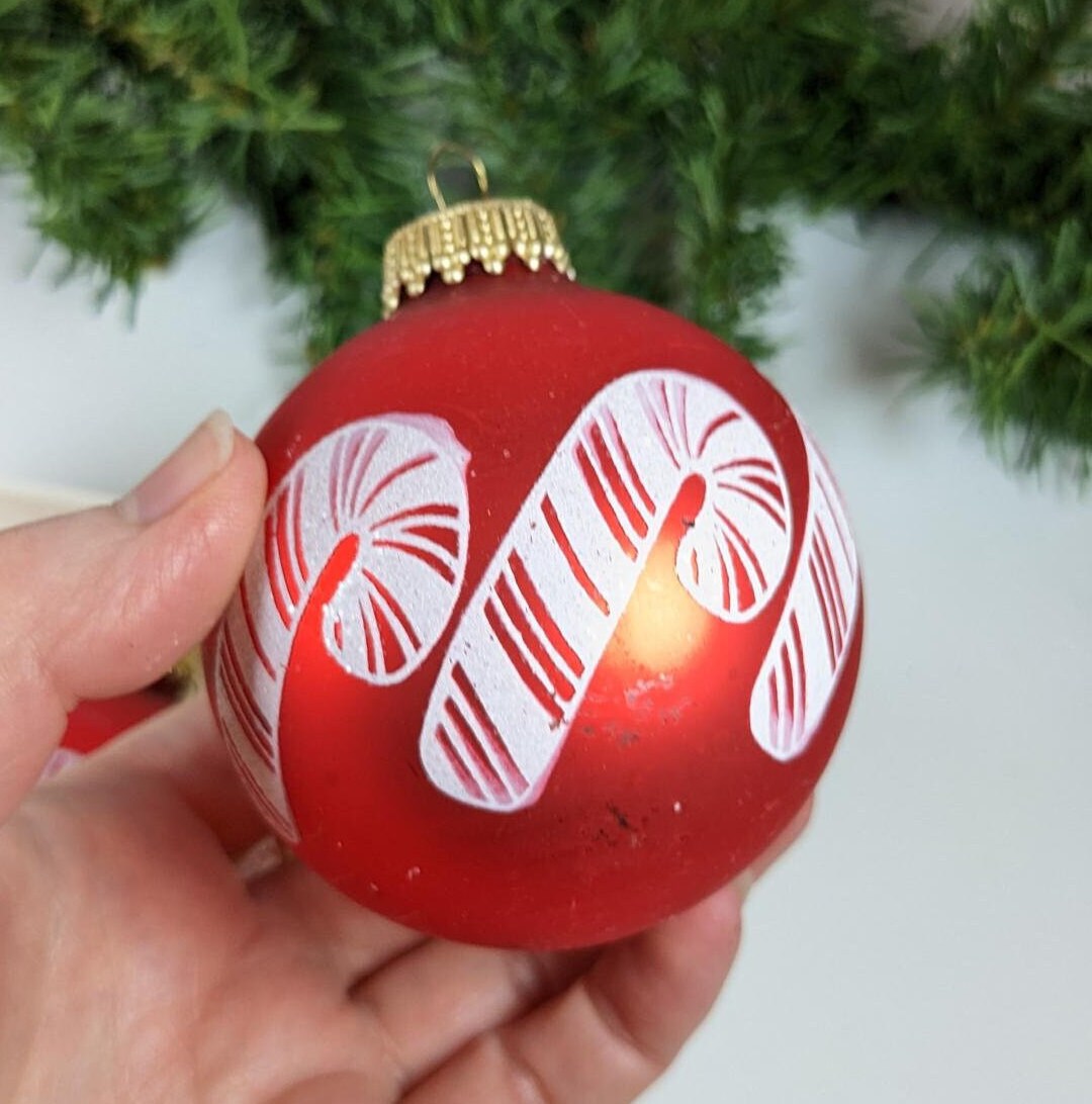 Vintage Krebs Candy Cane Ornaments