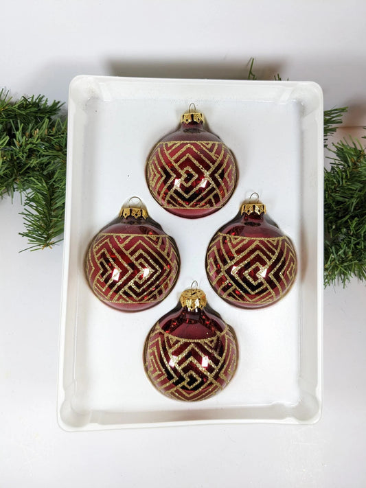 Red and Gold Christmas Ornaments