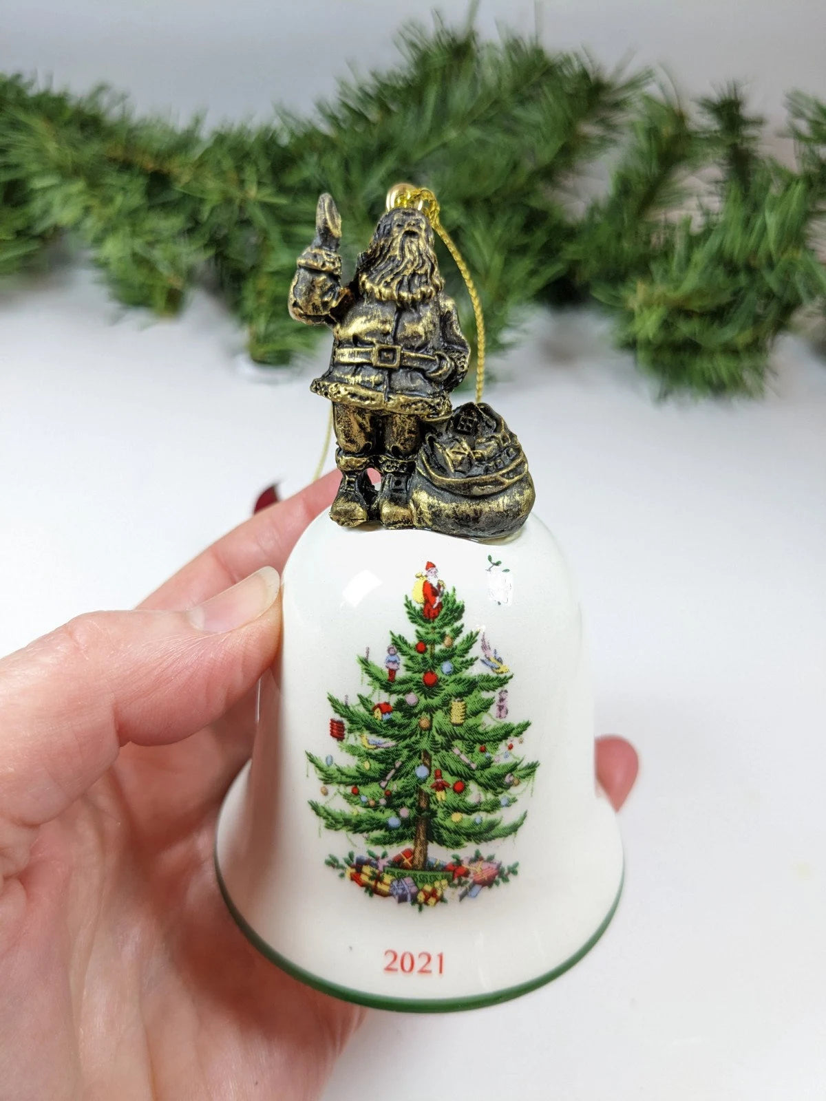 Christmas Tree Bell Ornament, Spode 2021