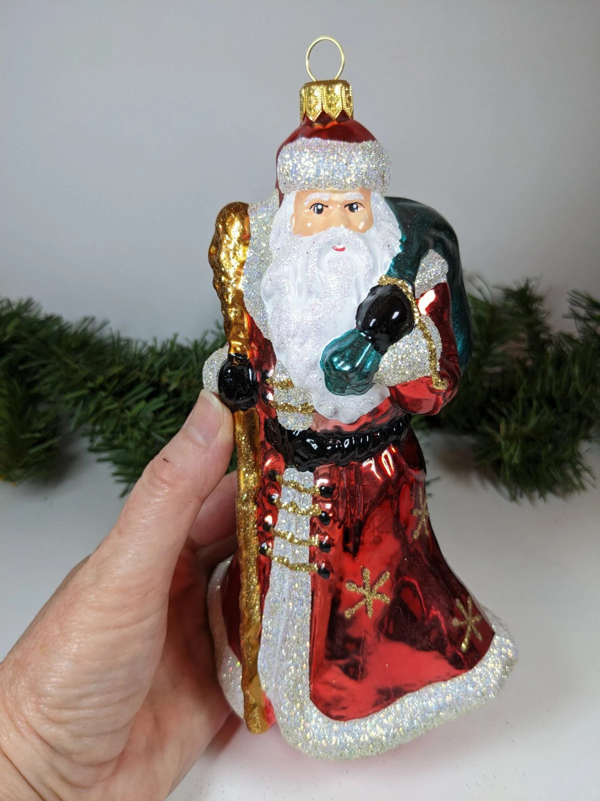 Large Santa with Gift Sack Ornament