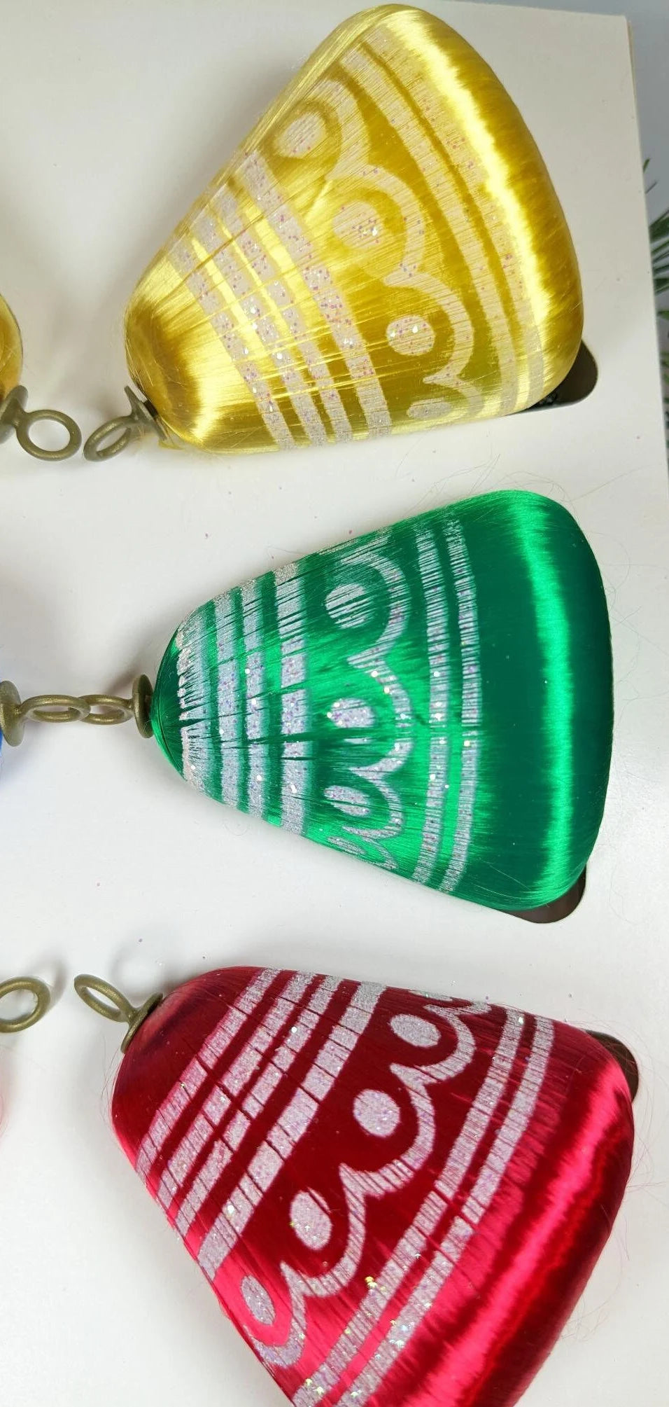 Vintage 1960's Satin Bell Christmas Ornaments