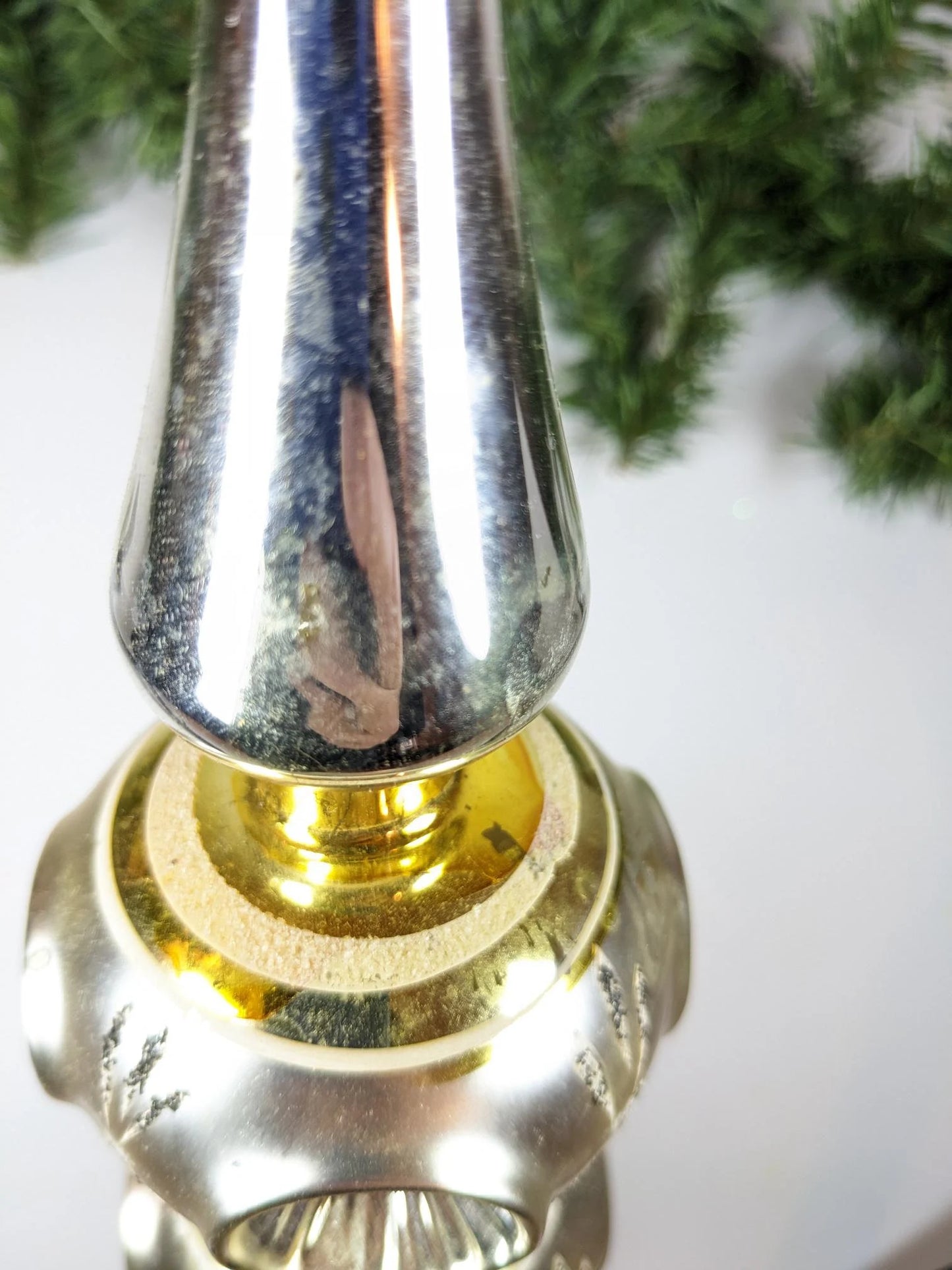 Vintage Reflector Glass Christmas Tree Topper