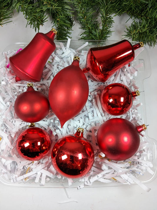 Vintage Red Christmas Ornaments