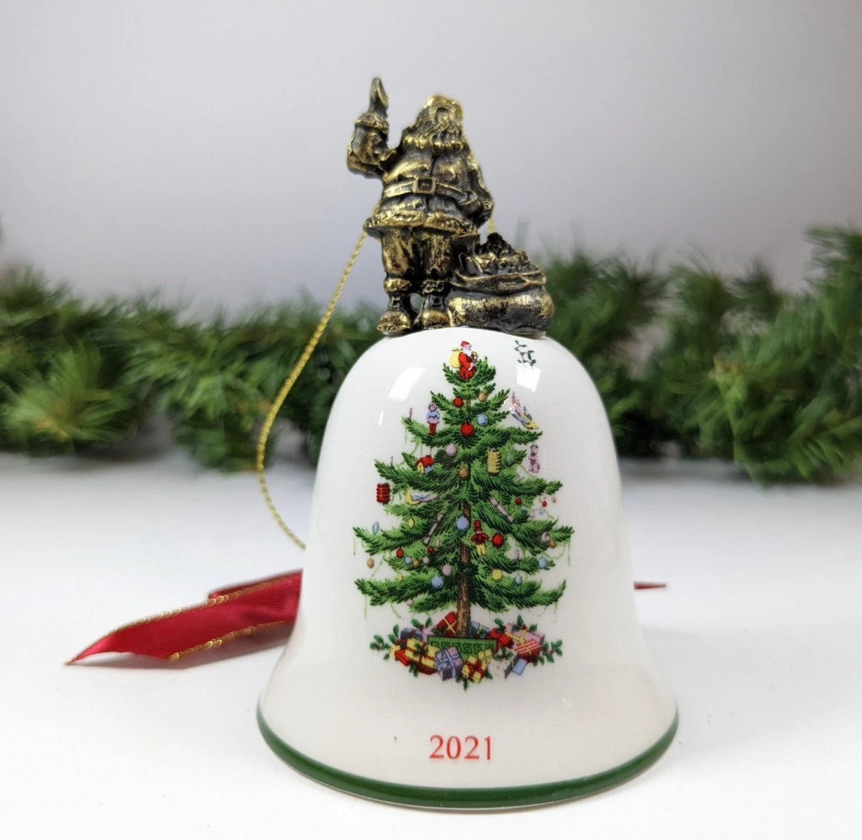 Christmas Tree Bell Ornament, Spode 2021