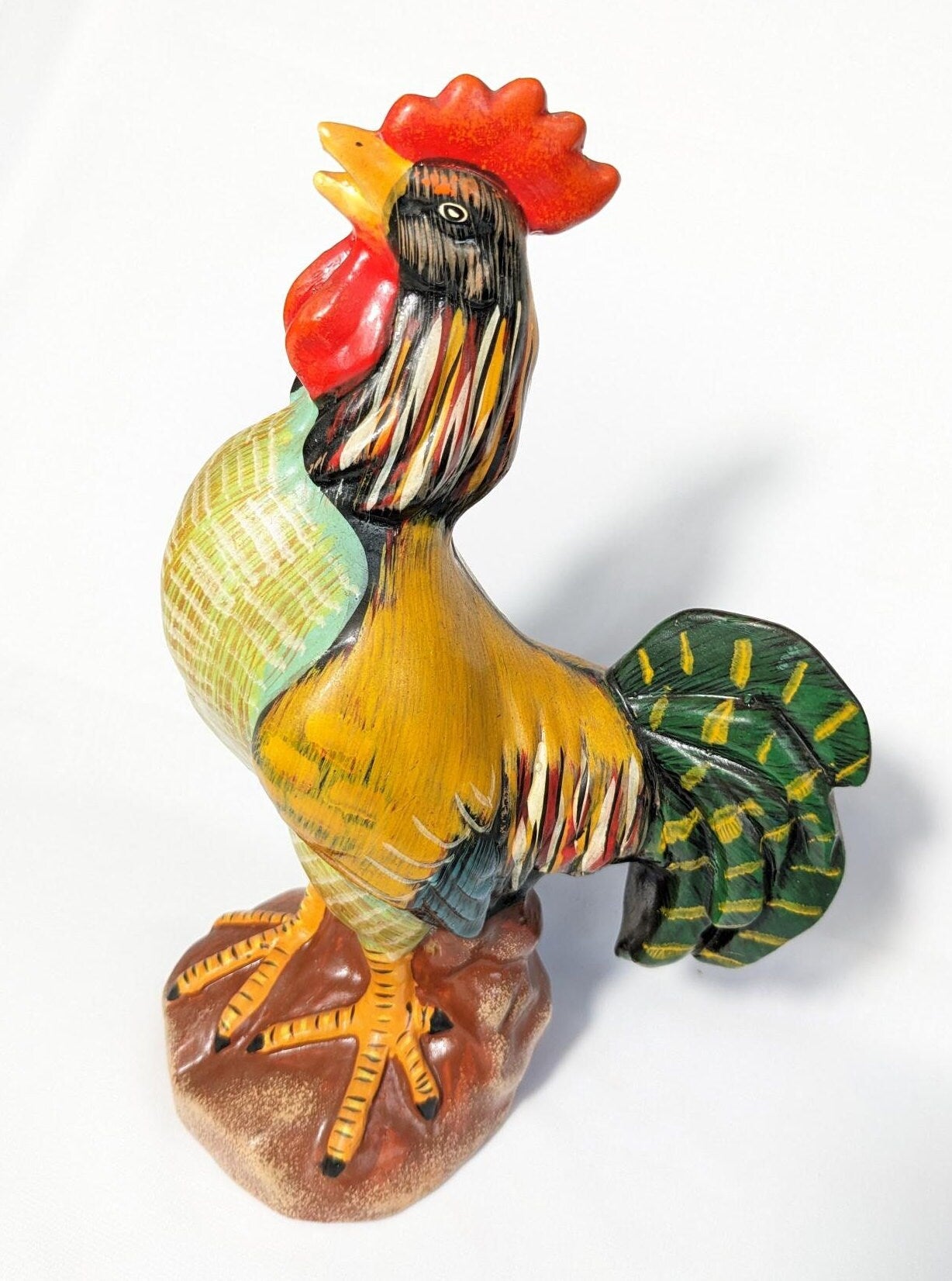 Crowing Rooster Figurine Statues