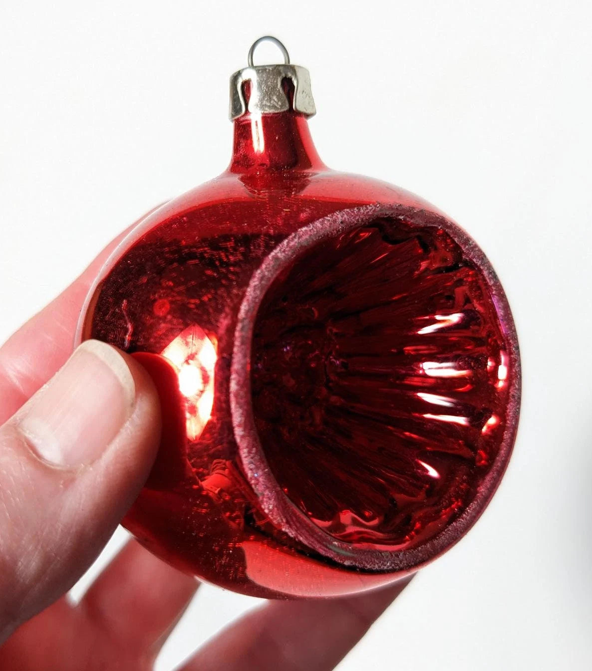 Red Glass Christmas Ornament Set