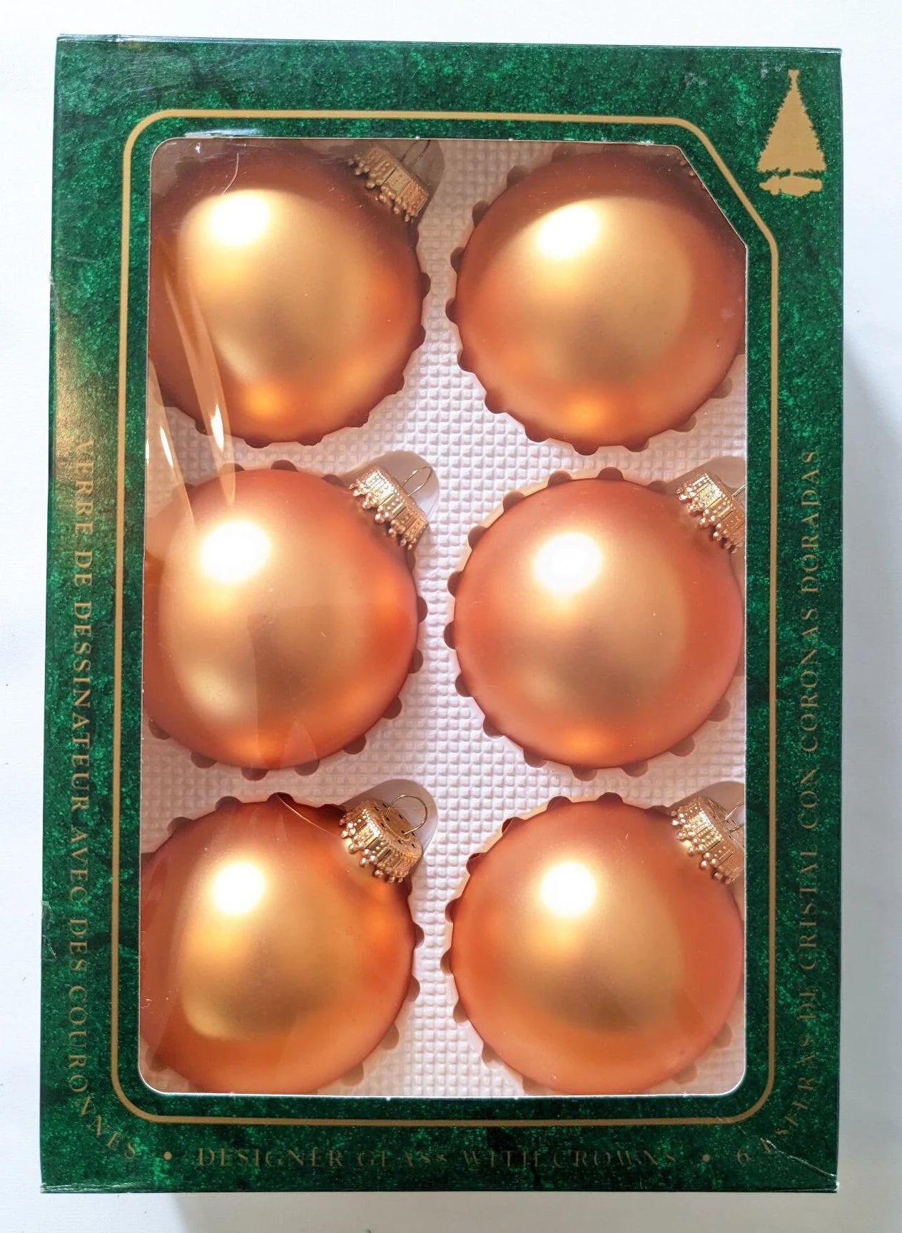 Vintage Krebs Honey Gold Christmas Ornament Set