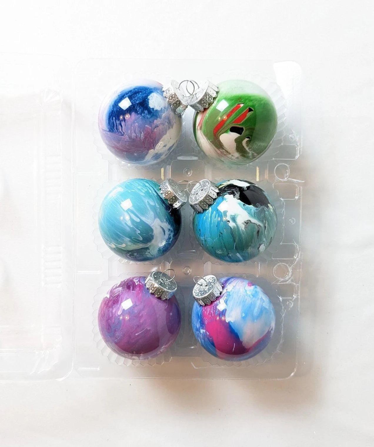 Marble Christmas Ornament Set