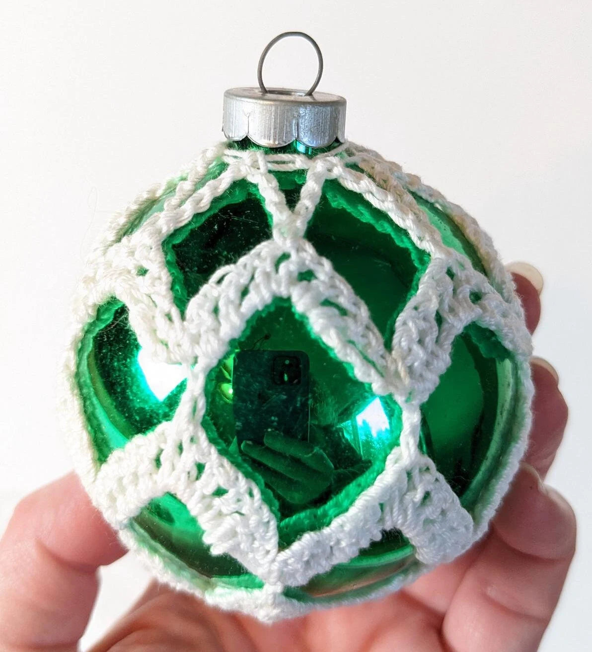 Crotchet Christmas Ornaments, Set Of 4