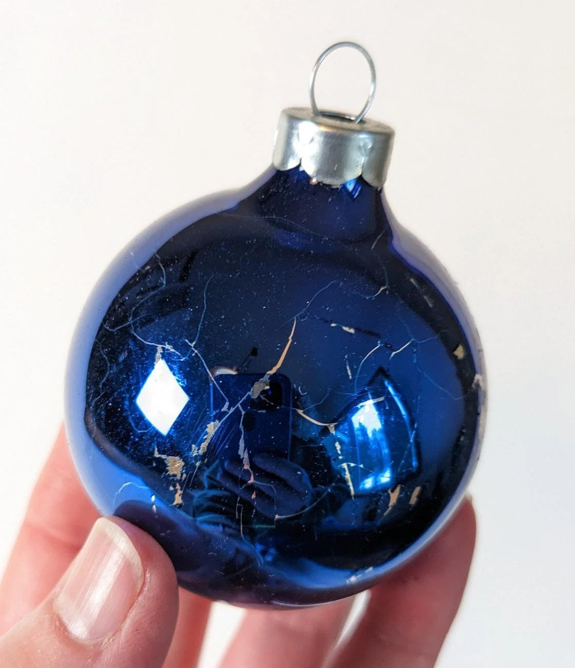 Vintage Blue Glass Christmas Ornaments