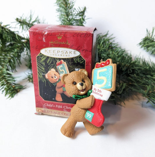 Vintage Hallmark Keepsake Child's Fifth Christmas Ornament