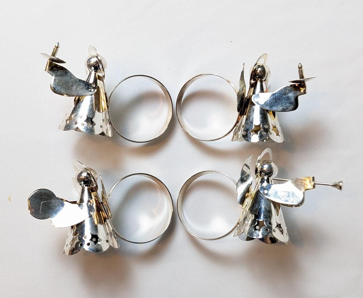 Silverplated Angel Napkin Rings