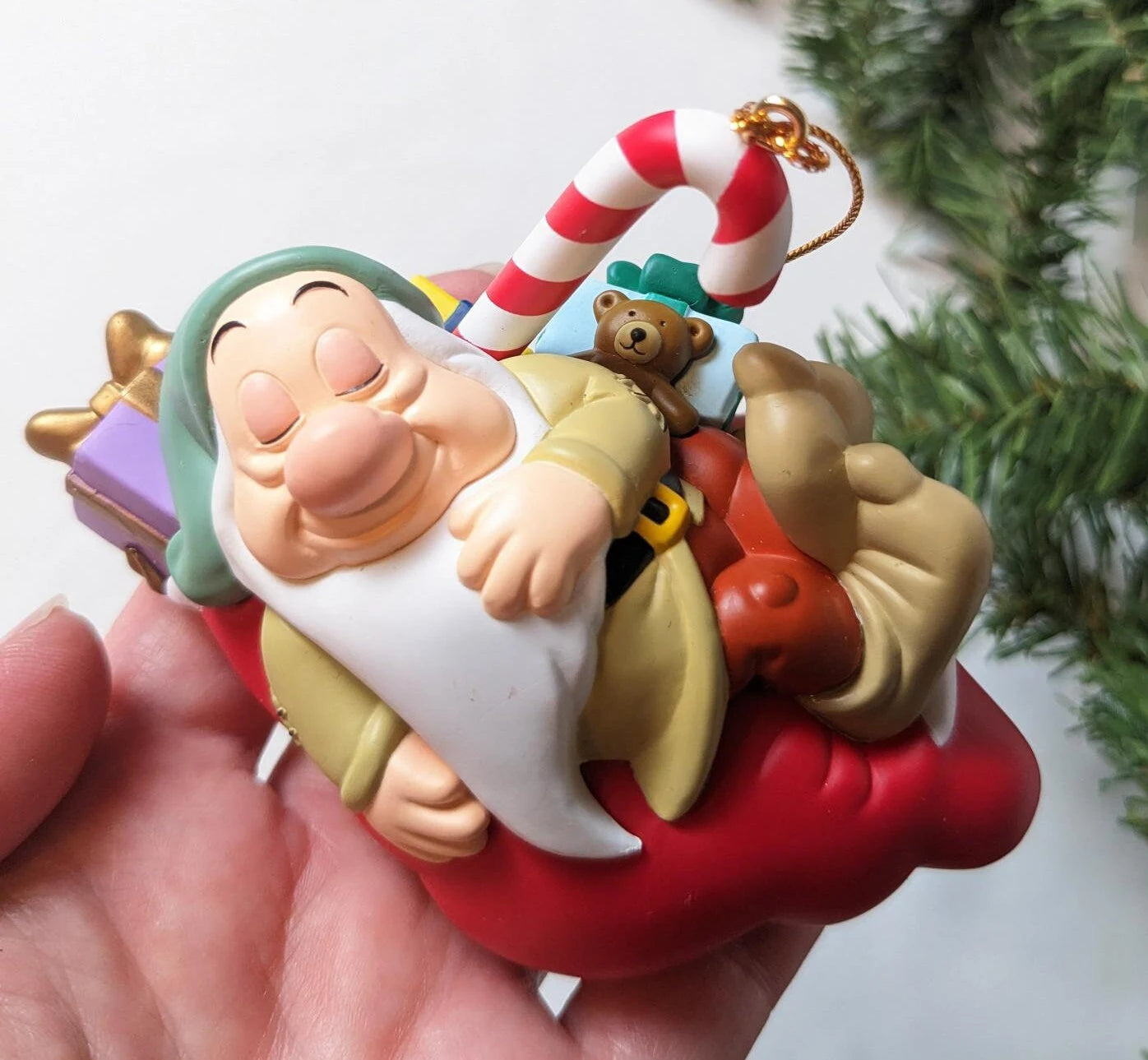 Vintage Sleepy Snow White Christmas Ornament