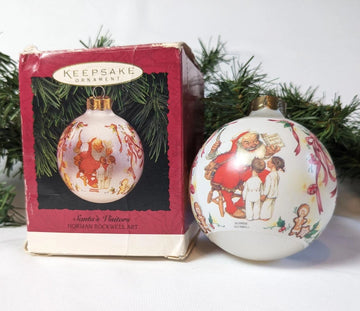 Santa's Visitors Norman Rockwell - Hallmark Keepsake Ornament 1995