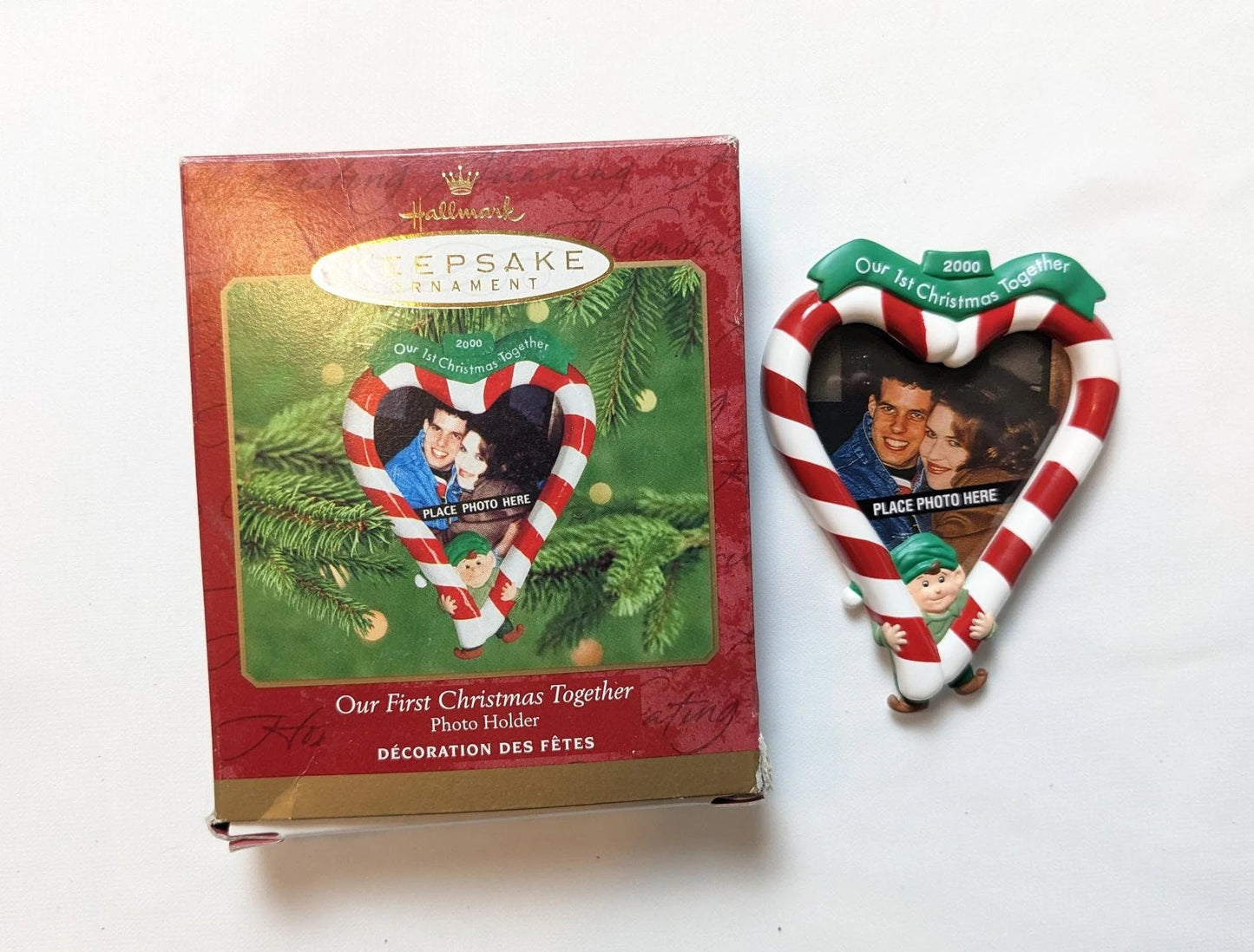 Vintage Our First Christmas Together Frame Ornament