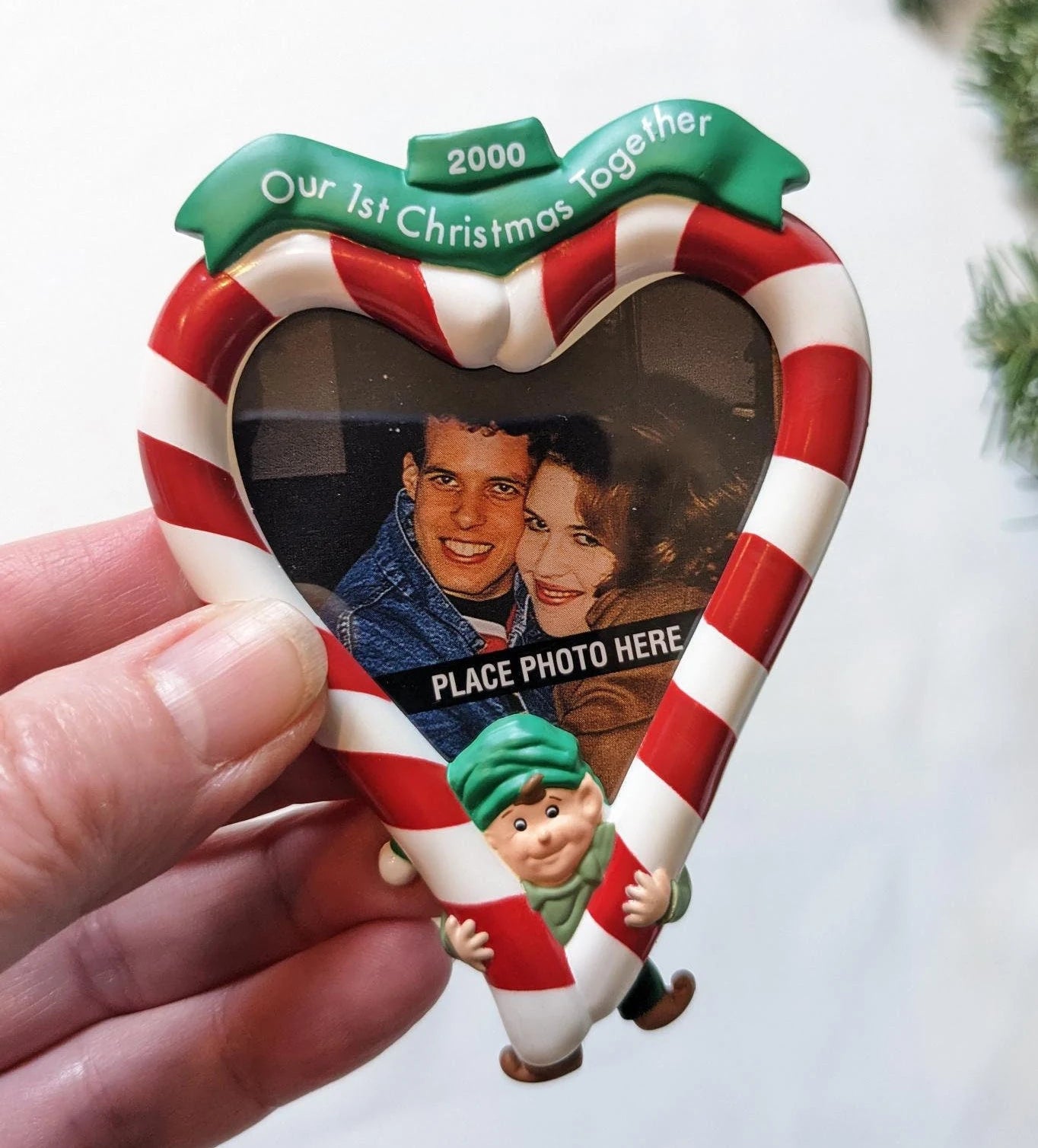 Vintage Our First Christmas Together Frame Ornament