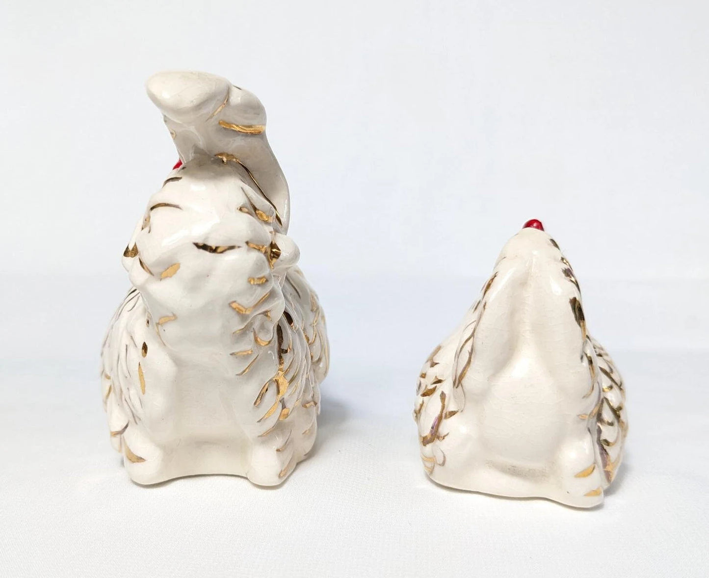 Vintage Ceramic Rooster & Chicken Figurines