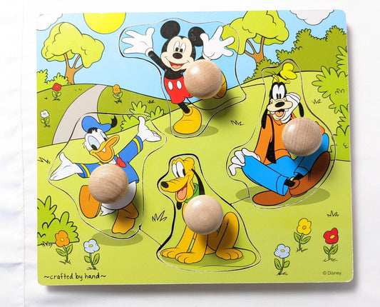Mickey Mouse & Friends Wooden Jumbo Knobs Puzzle