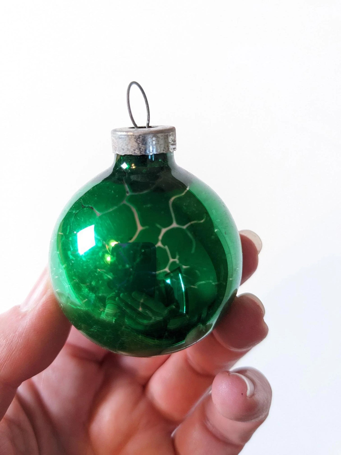 Vintage Set of 12 Glass Christmas Ornaments