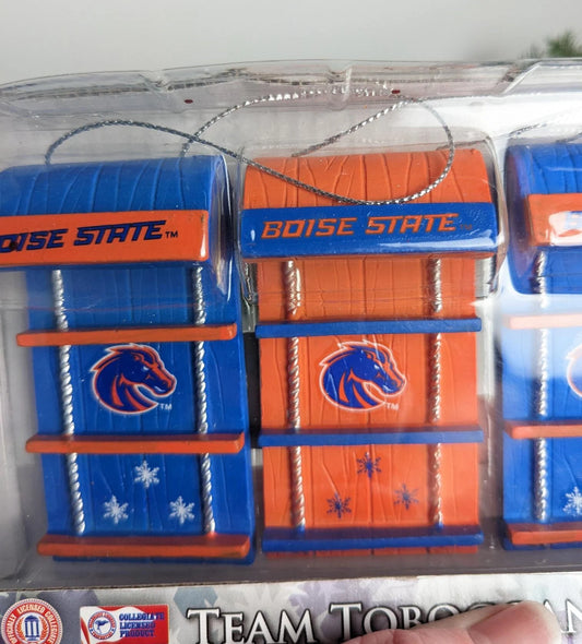 Boise State Toboggan Christmas Ornaments
