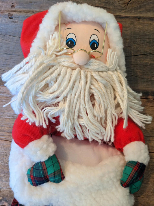 Large Vintage Santa Claus Christmas Stocking