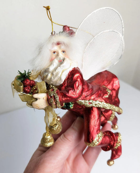 Elf Santa Lollipop Fairy Ornament