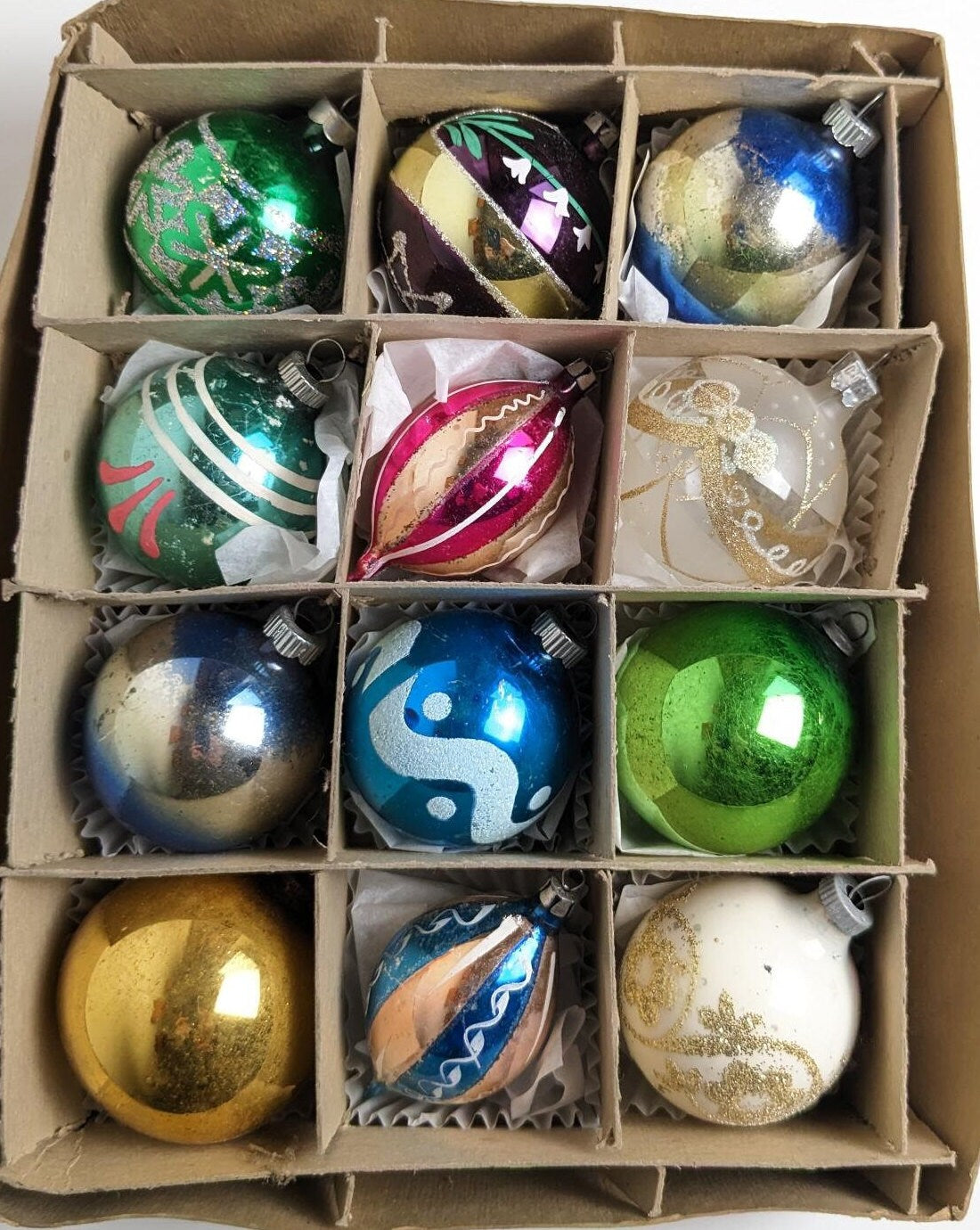 Vintage Shiny Brite Christmas Ornaments