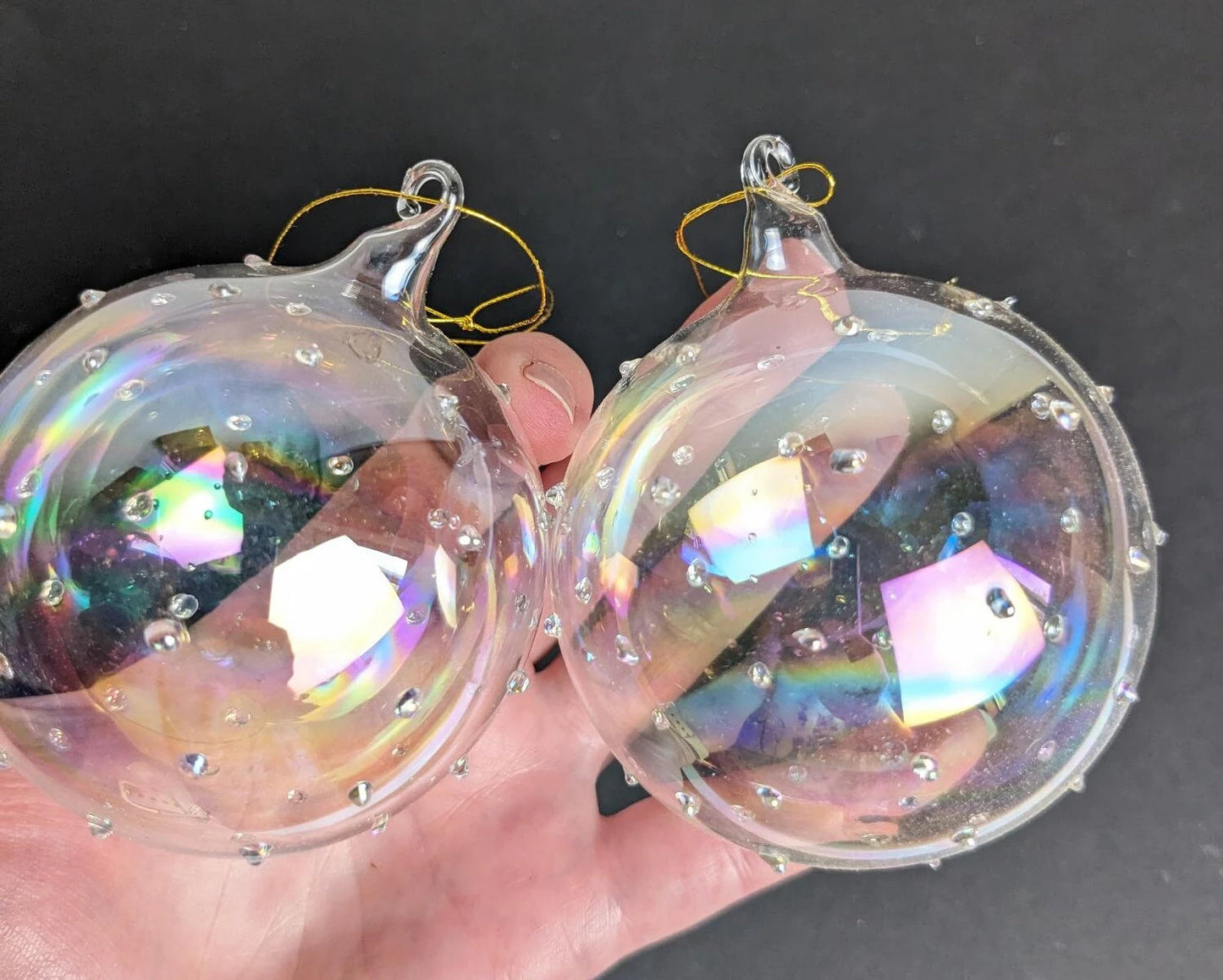 Vintage Iridescent Christmas Ornaments