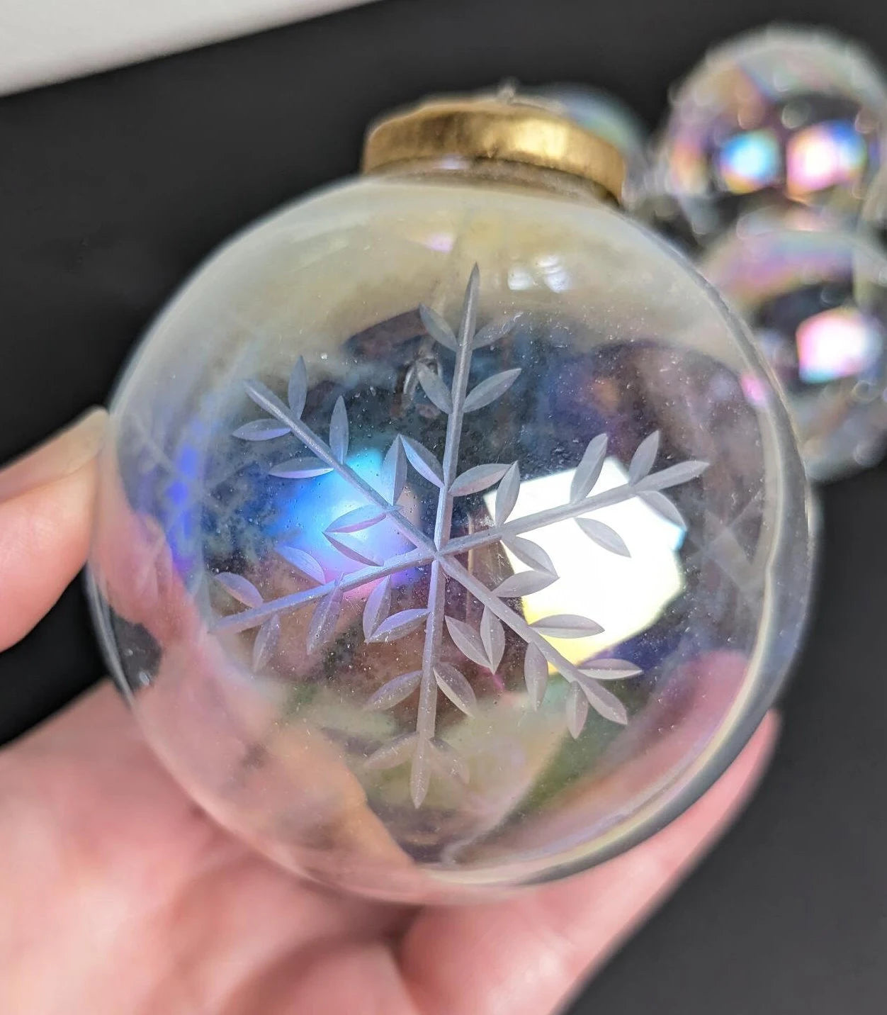 Vintage Iridescent Christmas Ornaments