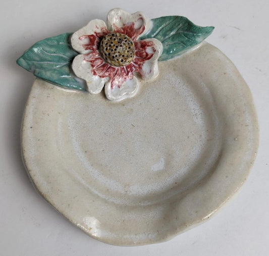 Vintage Hand Made Pottery Jewelry Plate