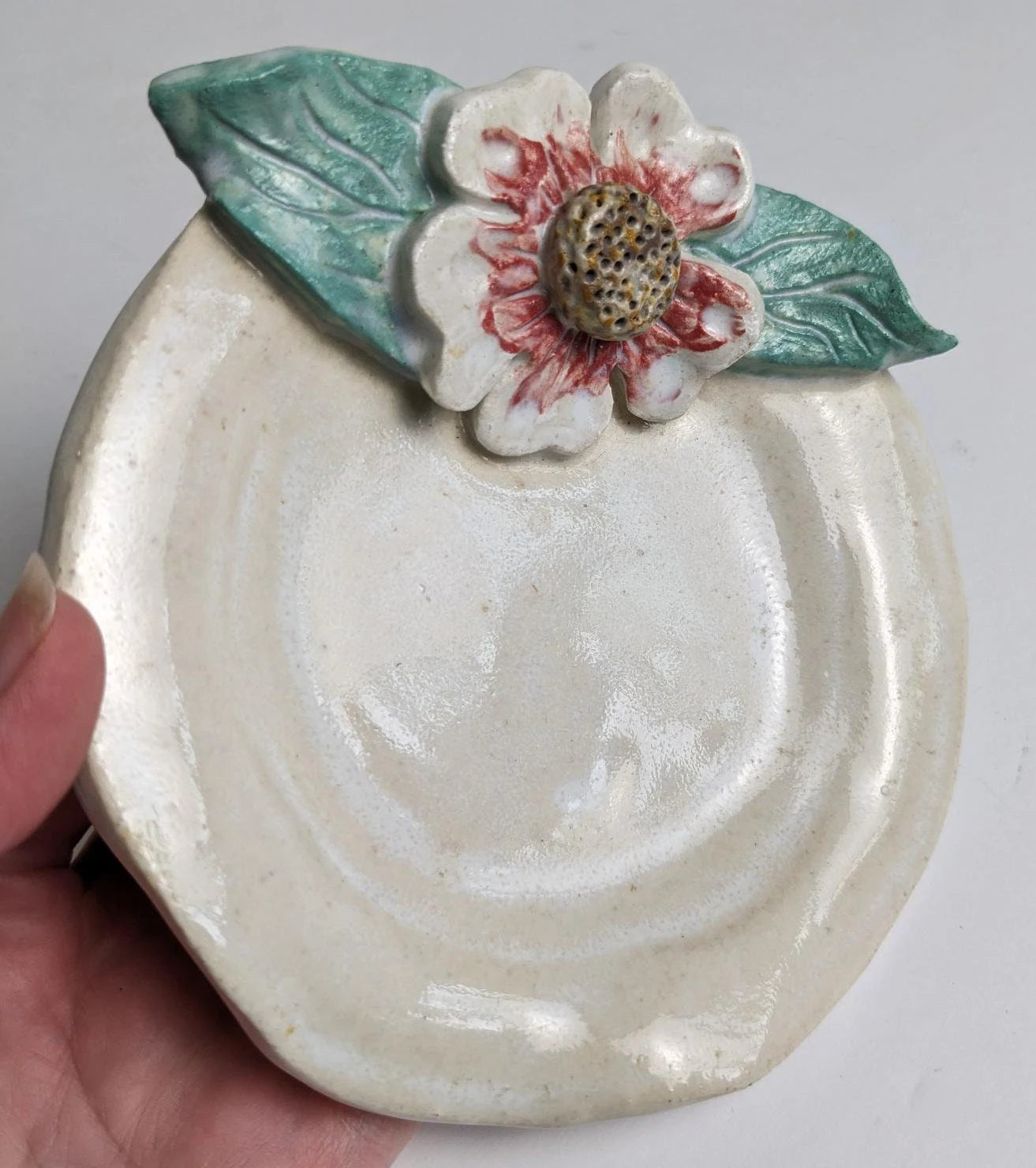 Vintage Hand Made Pottery Jewelry Plate