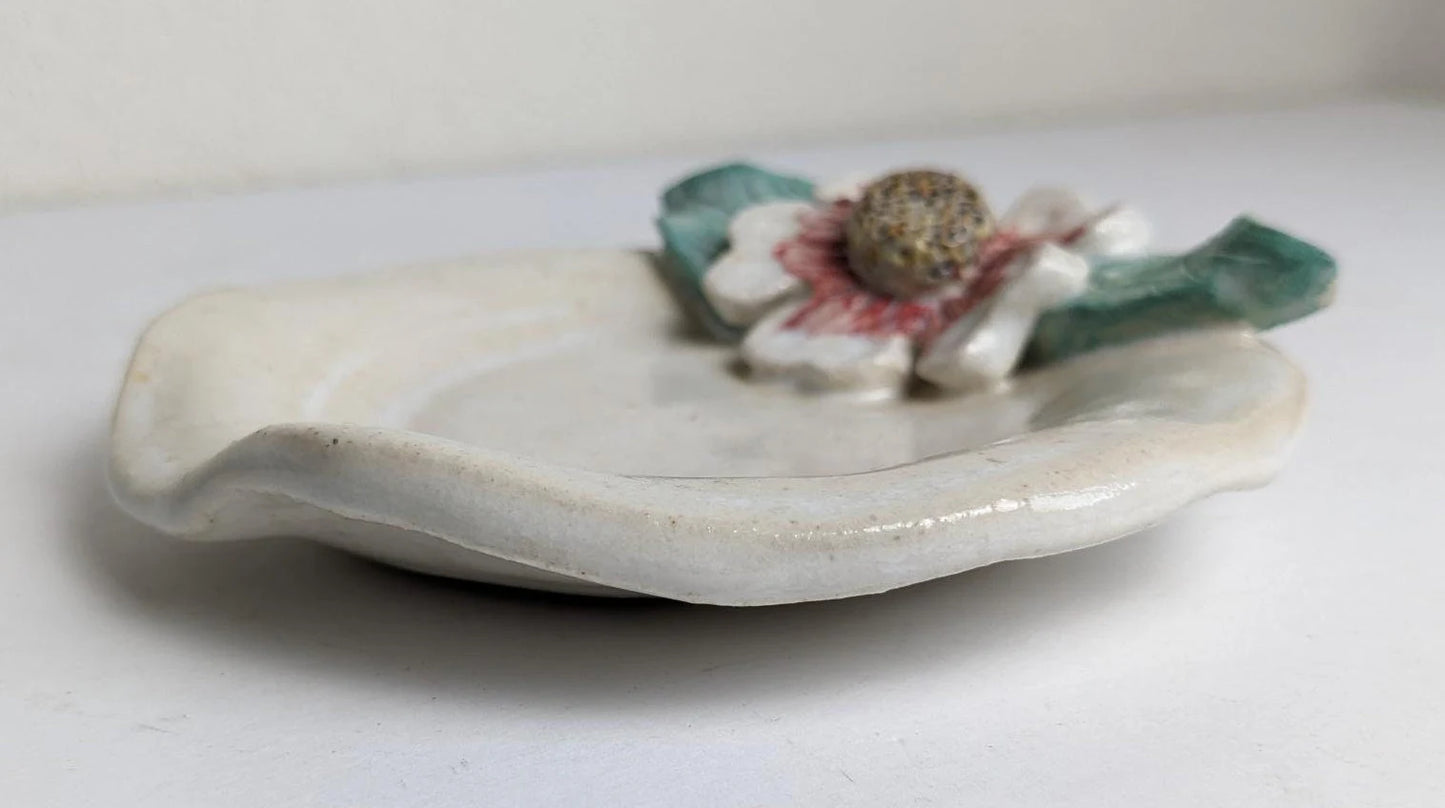 Vintage Hand Made Pottery Jewelry Plate