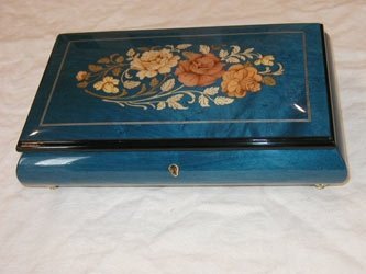 Sorrento High Gloss Royal Blue Jewelry Music Box