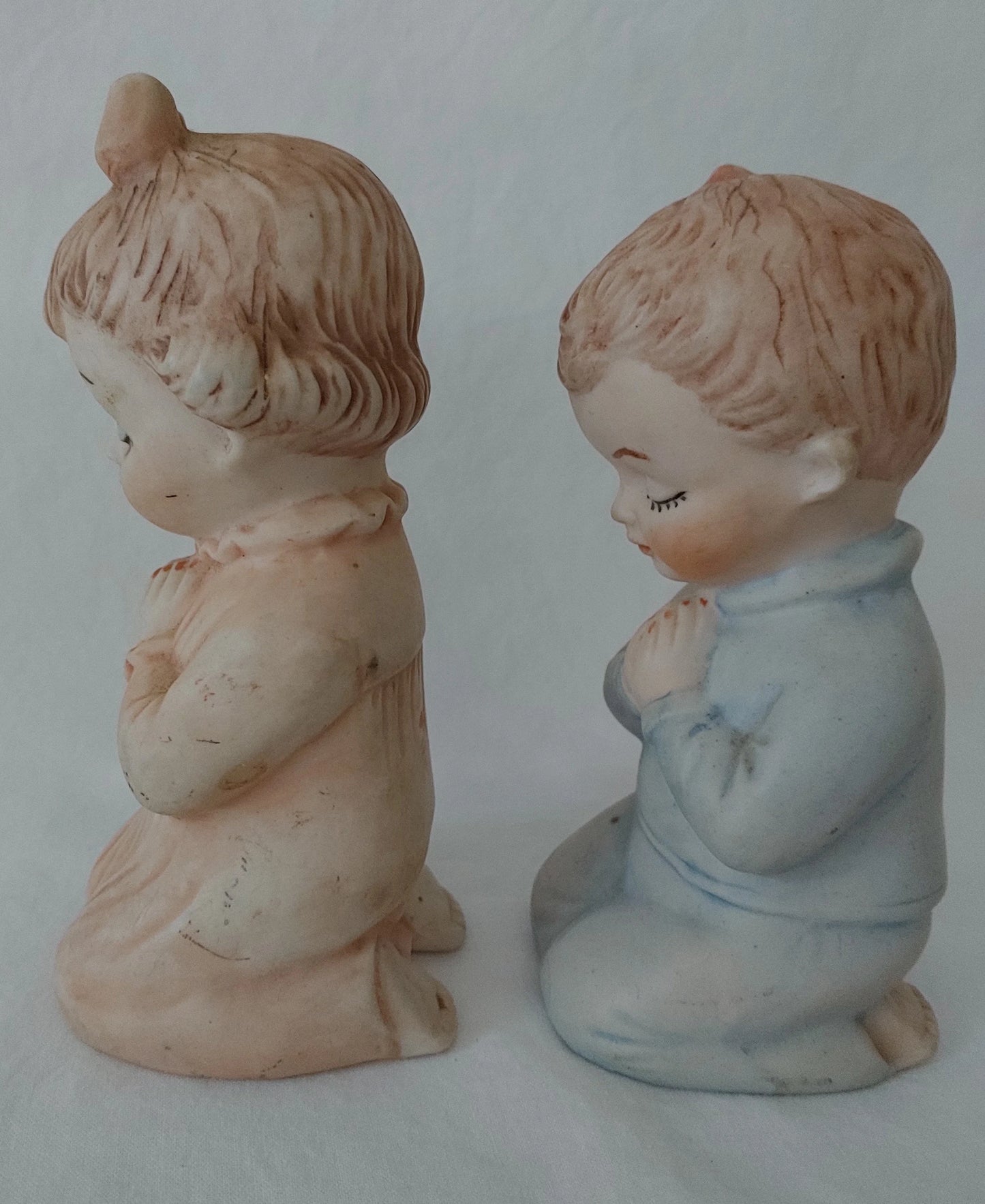 Vintage Kneeling Boy & Girl Praying Figurines