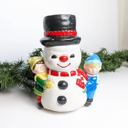 Vintage Hand Painted Ceramic Snowman