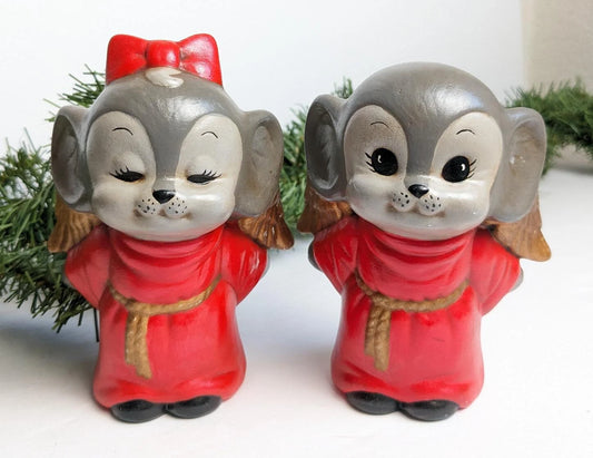 Vintage Ceramic Kissing Mice