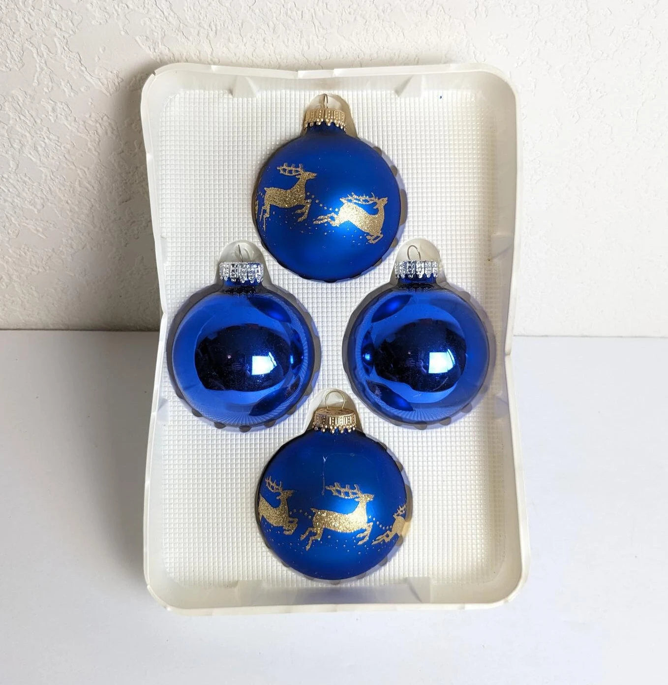 Vintage Krebs Cobalt Blue Ornaments