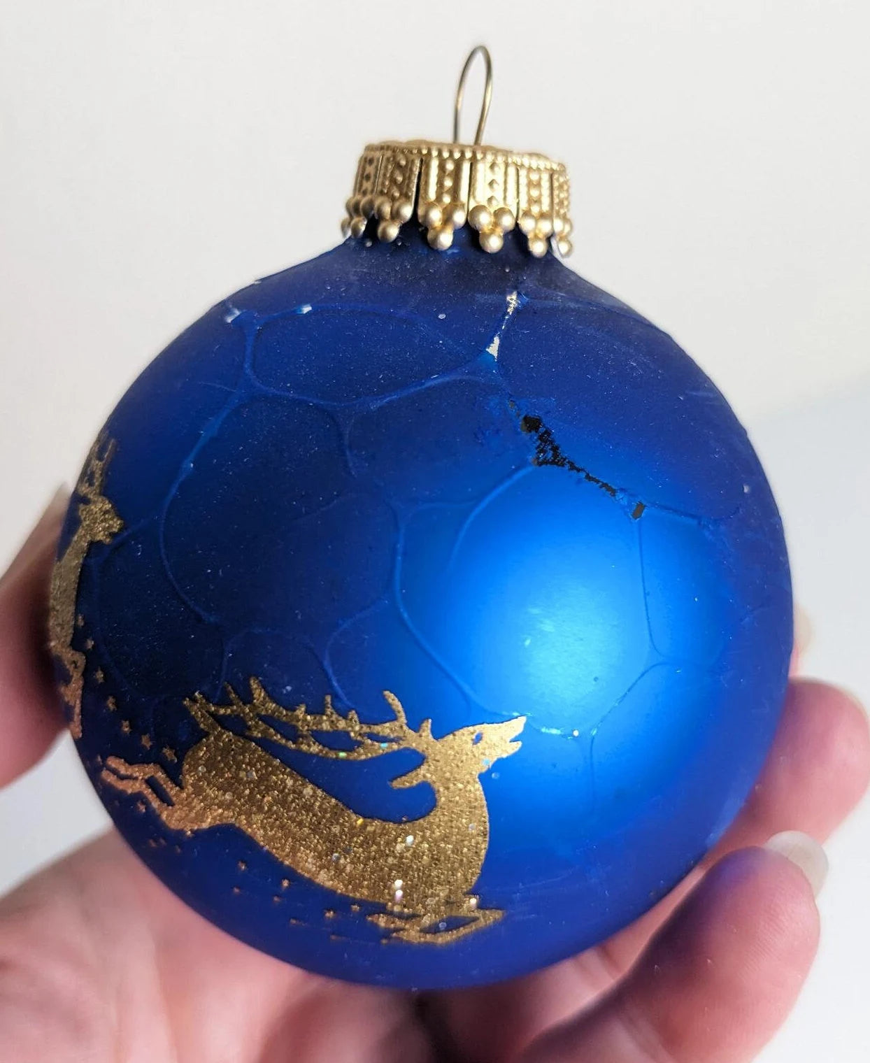 Vintage Krebs Cobalt Blue Ornaments