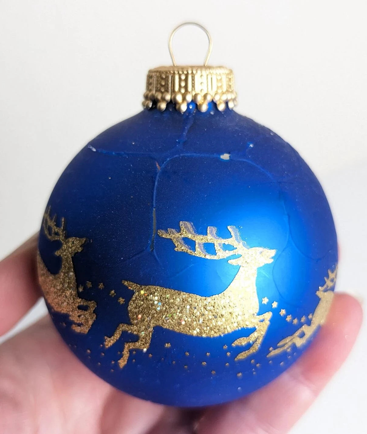 Vintage Krebs Cobalt Blue Ornaments