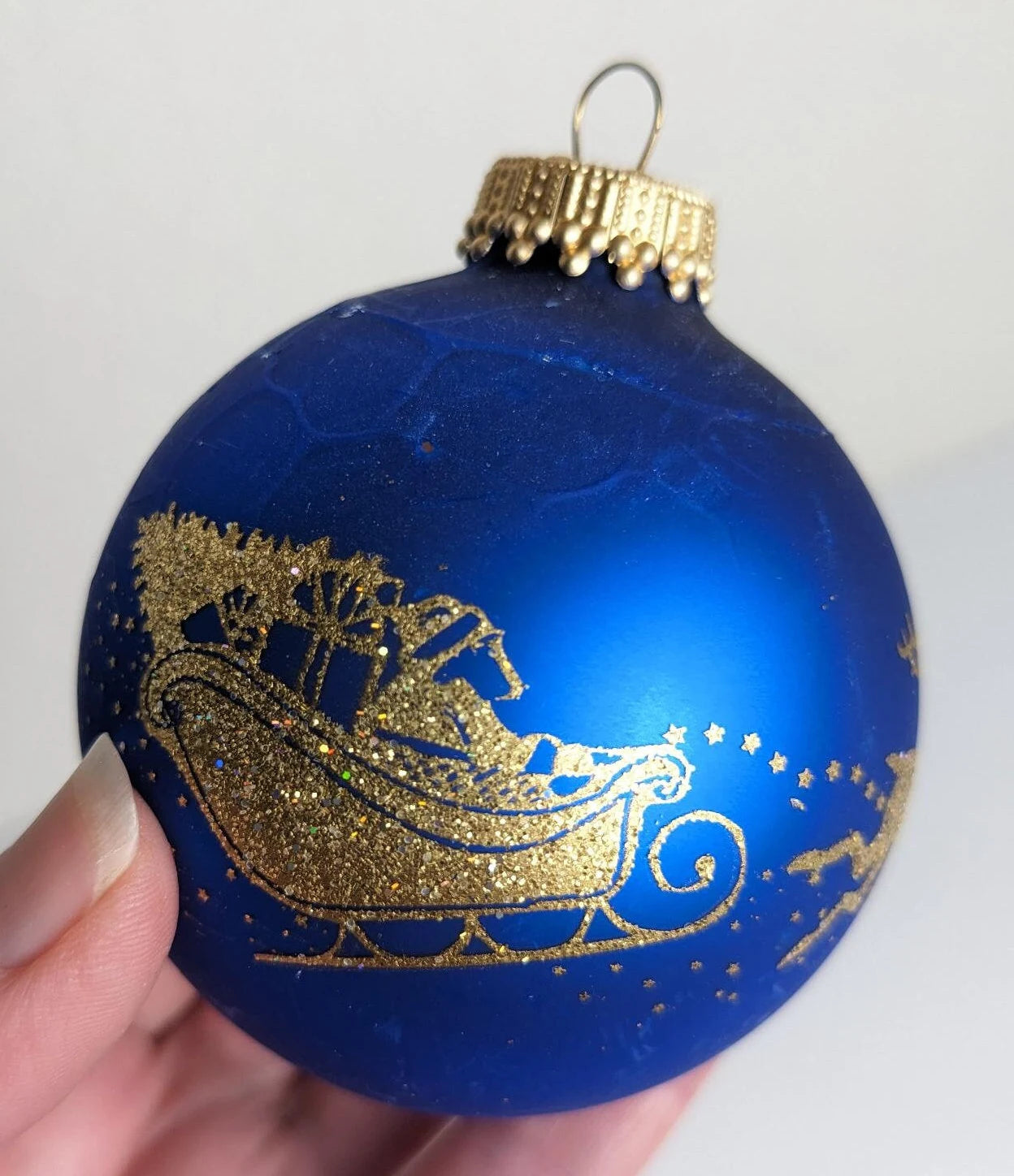 Vintage Krebs Cobalt Blue Ornaments